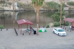 Beschauliche Übersicht am Campingplatz in Bullhead City am Colorado River, am endgültigen Platz für das Zelt