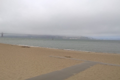 Am zweiten Tag in San Francisco, kaum noch was zu sehen von der Brücke